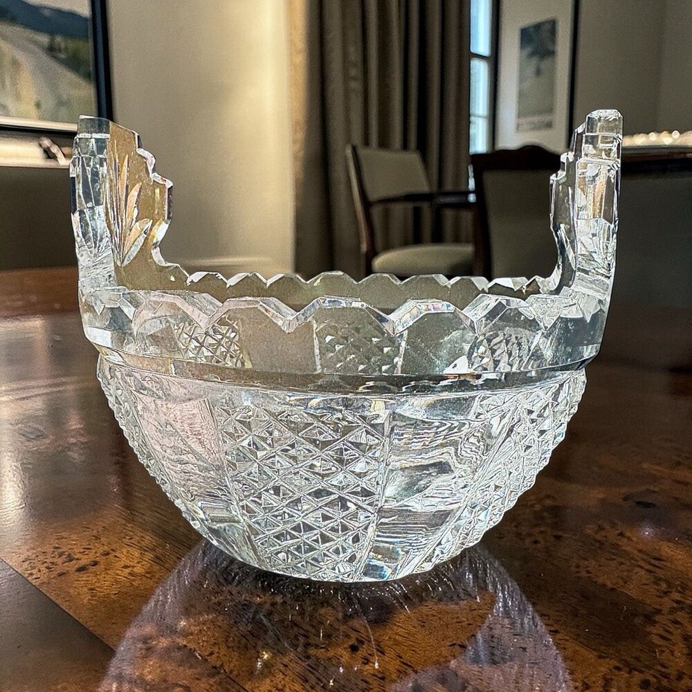 Waterford Crystal Hibernia Master Butter Tub/Handled Bowl Or Cooler Tub VTG